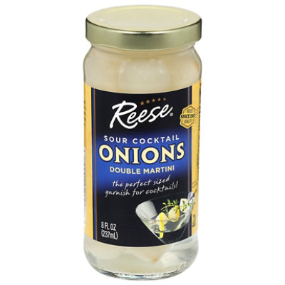 Reese Vegetables Double Martini Sour Cocktail Onions - 8 Fl. Oz. - Image 1