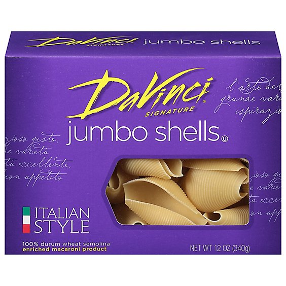 Da Vinci Pasta Jumbo Shells Box - 12 Oz