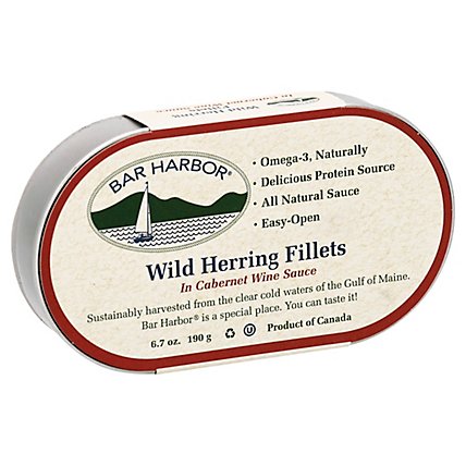 Bar Harbor Wild Herring Fillets in Cabernet Wine Sauce - 6.7 Oz - Image 1