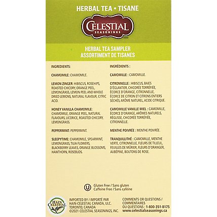 Celestial Seasonings Herbal Tea Bags Caffeine Free Sampler 5 Flavors - 18 Count - Image 2