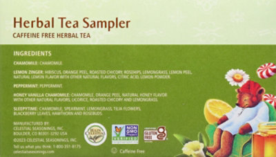 Celestial Seasonings Herbal Tea Bags Caffeine Free Sampler 5 Flavors - 18 Count - Image 5