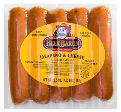 Beer Baron Jal/Cheese Sausage - 26.5 Oz - Image 1