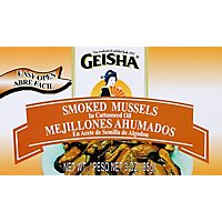 Geisha Mussels Smoked in Cottonseed Oil - 3 Oz - Image 2