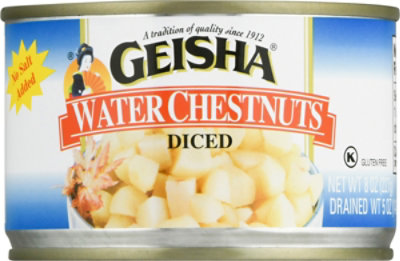 Geisha Water Chestnuts Diced - 8 Oz - Image 2