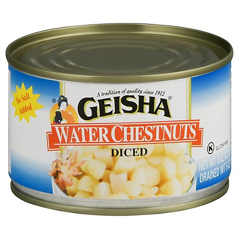 Geisha Water Chestnuts Diced - 8 Oz