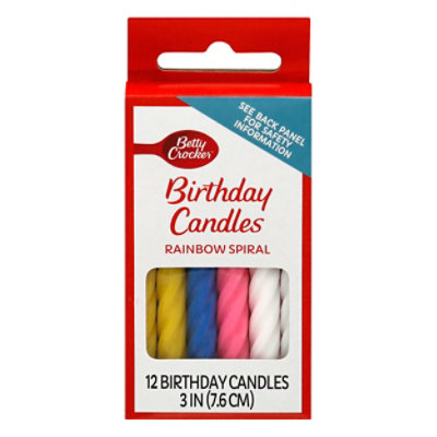 Betty Crocker Candles Rainbow Spiral - 12 Count - Image 3