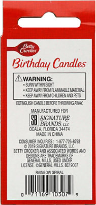 Betty Crocker Candles Rainbow Spiral - 12 Count - Image 4