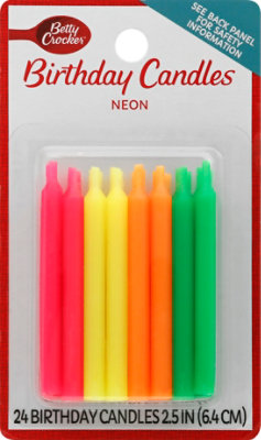 Betty Crocker Candles Neon - 24 Count - Image 2