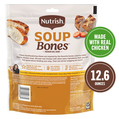 Rachael Ray Nutrish Soup Bones Dog Chews Chicken & Beggies Pouch 6 Count - 12.6 Oz - Image 2