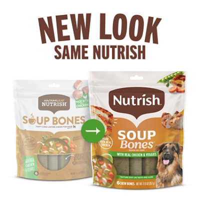 Rachael Ray Nutrish Soup Bones Dog Chews Chicken & Beggies Pouch 6 Count - 12.6 Oz - Image 3