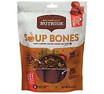 Rachael Ray Nutrish Soup Bones Dog Chews Beef & Barley Pouch 6 Count - 12.6 Oz