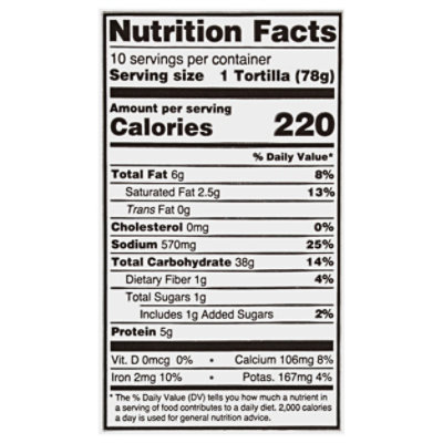 Lynn Wilsons Tortilla Flour 10 Count - 26 Oz - Image 3