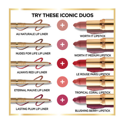 L'Oreal Paris Colour Riche Ginger Spice Original Satin Lipstick - 0.13 Oz - Image 5