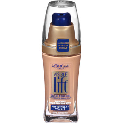 L'Oreal Paris Visible Lift Serum Absolute SPF 17 Sand Beige Lightweight Foundation - 1 Oz - Image 1