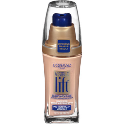 L'Oreal Paris Absolute SPF 17 Visible Lift Serum Nude Beige Lightweight Foundation - 1 Oz - Image 1