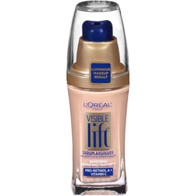 L'Oreal Paris Absolute SPF 17 Visible Lift Serum Classic Ivory Lightweight Foundation - 1 Oz - Image 1