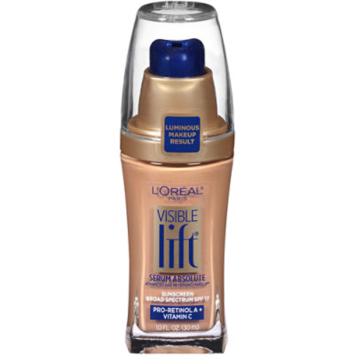 L'Oreal Paris Visible Lift Serum Absolute Lightweight SPF 17 Sun Beige Foundation - 1 Oz - Image 1