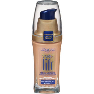 L'Oreal Paris Absolute Visible Lift Serum SPF 17 Natural Buff Lightweight Foundation - 1 Oz - Image 1