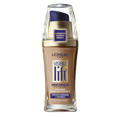 L'Oreal Paris Visible Lift Serum Absolute Lightweight Foundation SPF 17 Classic Tan - 1 Fl. Oz. - Image 1