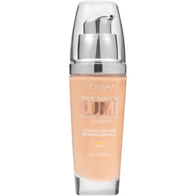 L'Oreal Paris True Match W3 Nude Beige SPF 19 Lumi Healthy Luminous Makeup - 1 Oz - Image 1