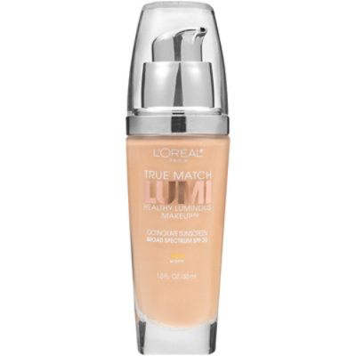 L'Oreal Paris True Match W4 SPF 19 Natural Beige Lumi Healthy Luminous Makeup - 1 Oz - Image 1