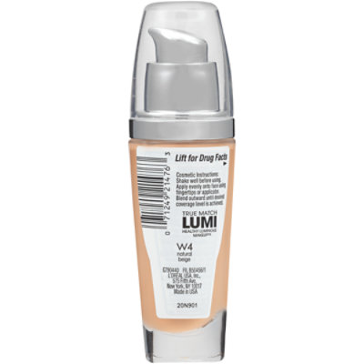 L'Oreal Paris True Match W4 SPF 19 Natural Beige Lumi Healthy Luminous Makeup - 1 Oz - Image 3