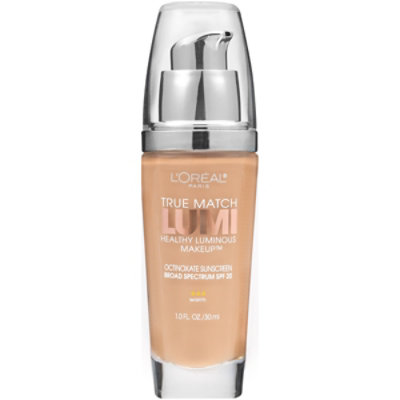 L'Oreal Paris True Match W6 SPF 19 Sun Beige Lumi Healthy Luminous Makeup - 1 Oz - Image 1