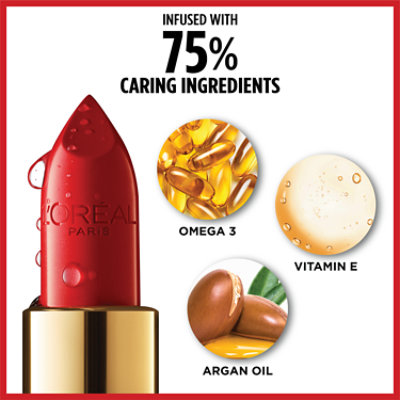 L'Oreal Paris Colour Riche Ruby Flame Original Satin Lipstick - 0.13 Oz - Image 2