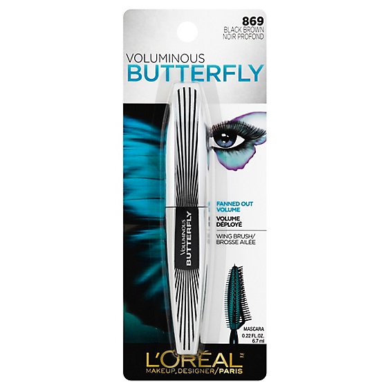Loreal Voluminous Mascara Butterfly Waterproof Brn - 0.22 Fl. Oz.
