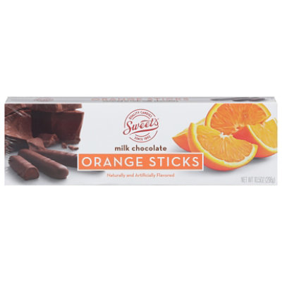 Sweet's Dark Chocolate Orange Sticks, 10.5 Oz. (Pack of 6