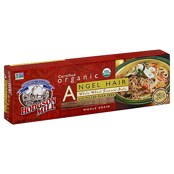 Hodgson Mill Pasta Gourmet Organic Whole Wheat Angel Hair Box - 12 Oz