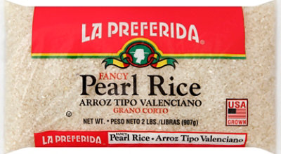 La Preferida Rice Pearl Fancy Arroz Tipo Valenciano Bag - 2 Lb - Image 2