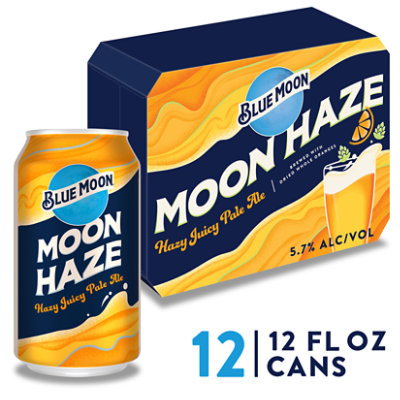 Blue Moon Moon Haze Craft Beer 5.7% ABV Cans - 12-12 Fl. Oz. - shaws