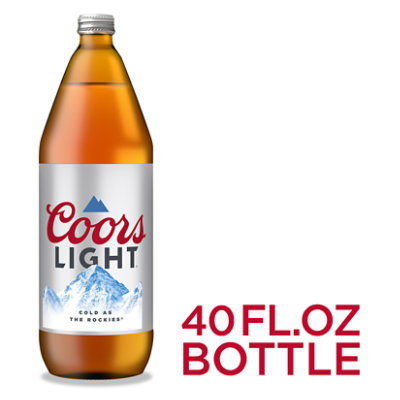 Coors Light American Style Light Lager Beer 4.2% ABV Bottle - 40 Fl. Oz. - Image 1