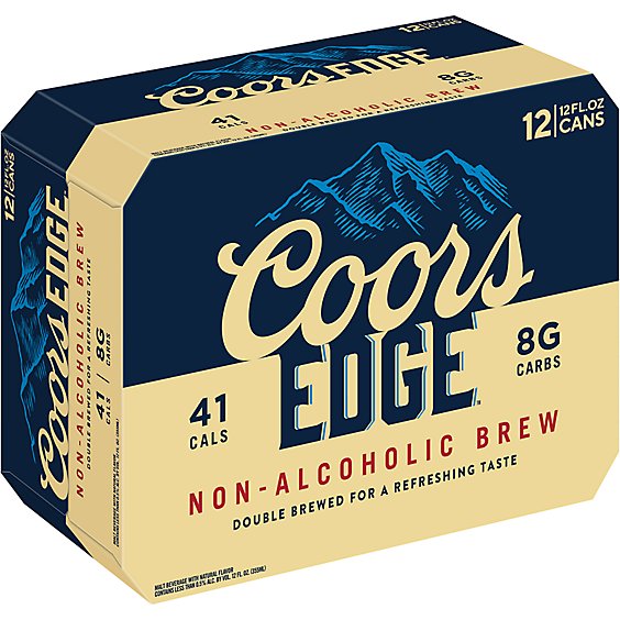 Coors Edge Non- Alcoholic Lager 0.4% ABV Cans - 12-12 Fl. Oz.
