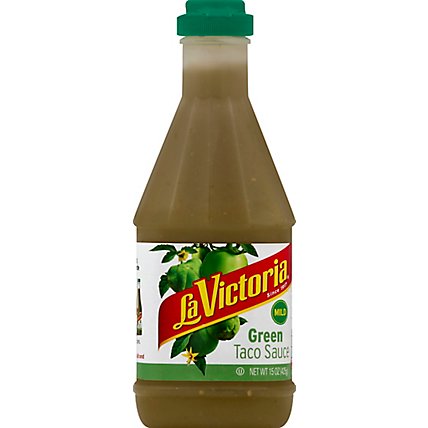 La Victoria Sauce Taco Green Medium Bottle - 15 Oz - Image 2