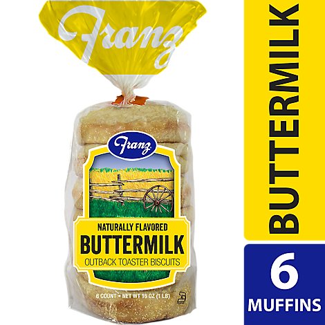 Franz Toaster Biscuit Outback Buttermilk 6 Count - 16 Oz