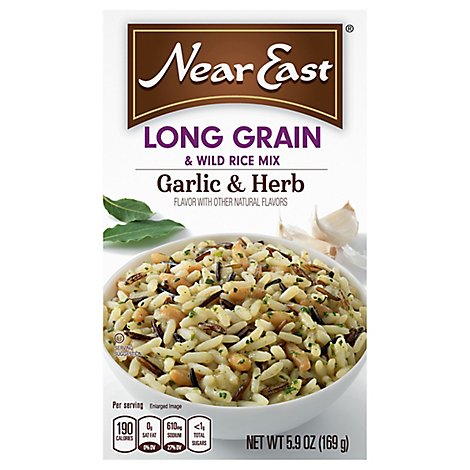 Near East Rice Mix Long Grain & Wild Garlic & Herb Box - 5.9 Oz