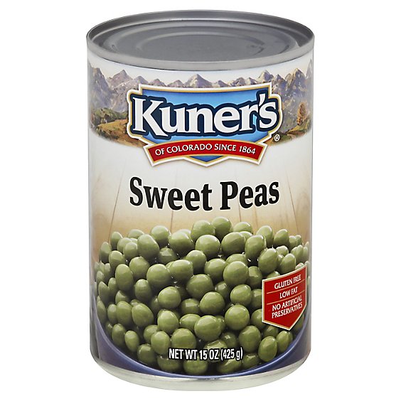 Kuners Peas Sweet Premium Young Tender - 15 Oz