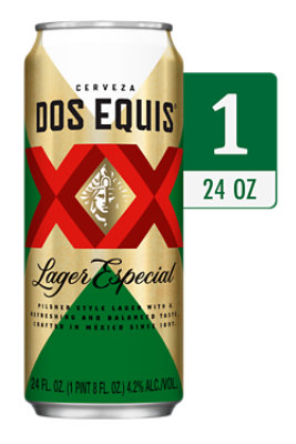 Dos Equis Mexican Lager Beer Single Can - 24 Fl. Oz. - Image 1