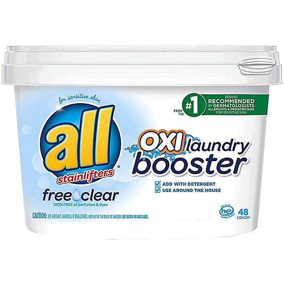 all Booster Free Clear Powder Laundry Detergent - 52 Oz