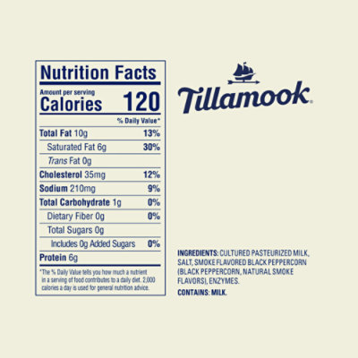 Tillamook Smoked Black Pepper Cheese Snack Portions 10 Count - 7.5 Oz - Image 6