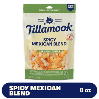 Tillamook Spicy Mexican Blend Farmstyle Thick Cut Shredded Cheese - 8 Oz - Image 2