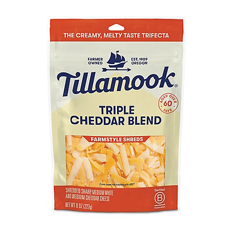 Tillamook Triple Cheddar Shredded Cheese - 8 Oz