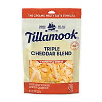 Tillamook Farmstyle Thick Cut Triple Cheddar Cheese Blend Shredded Cheese - 8 Oz - Image 1