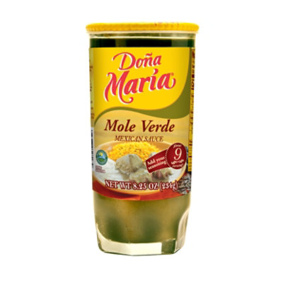 DONA MARIA Sauce Mexican Mole Verde Jar - 8.25 Oz