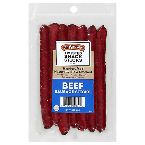 Old Wisconsin Snack Sticks Beef - 5 Oz