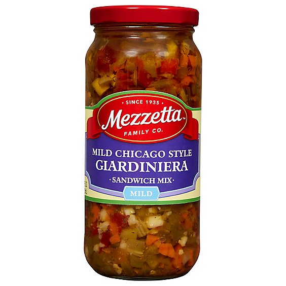 Mezzetta Sandwich Mix Giardiniera Chicago-Style Italian Mild - 16 Oz