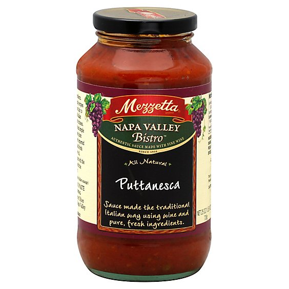 Mezzetta Napa Valley Bistro Pasta Sauce Puttanesca Jar - 25 Oz