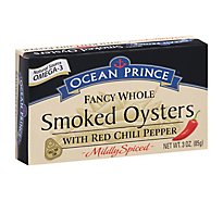Ocean Prince Oysters Smoked Fancy Whole With Red Chili Pepper - 3 Oz